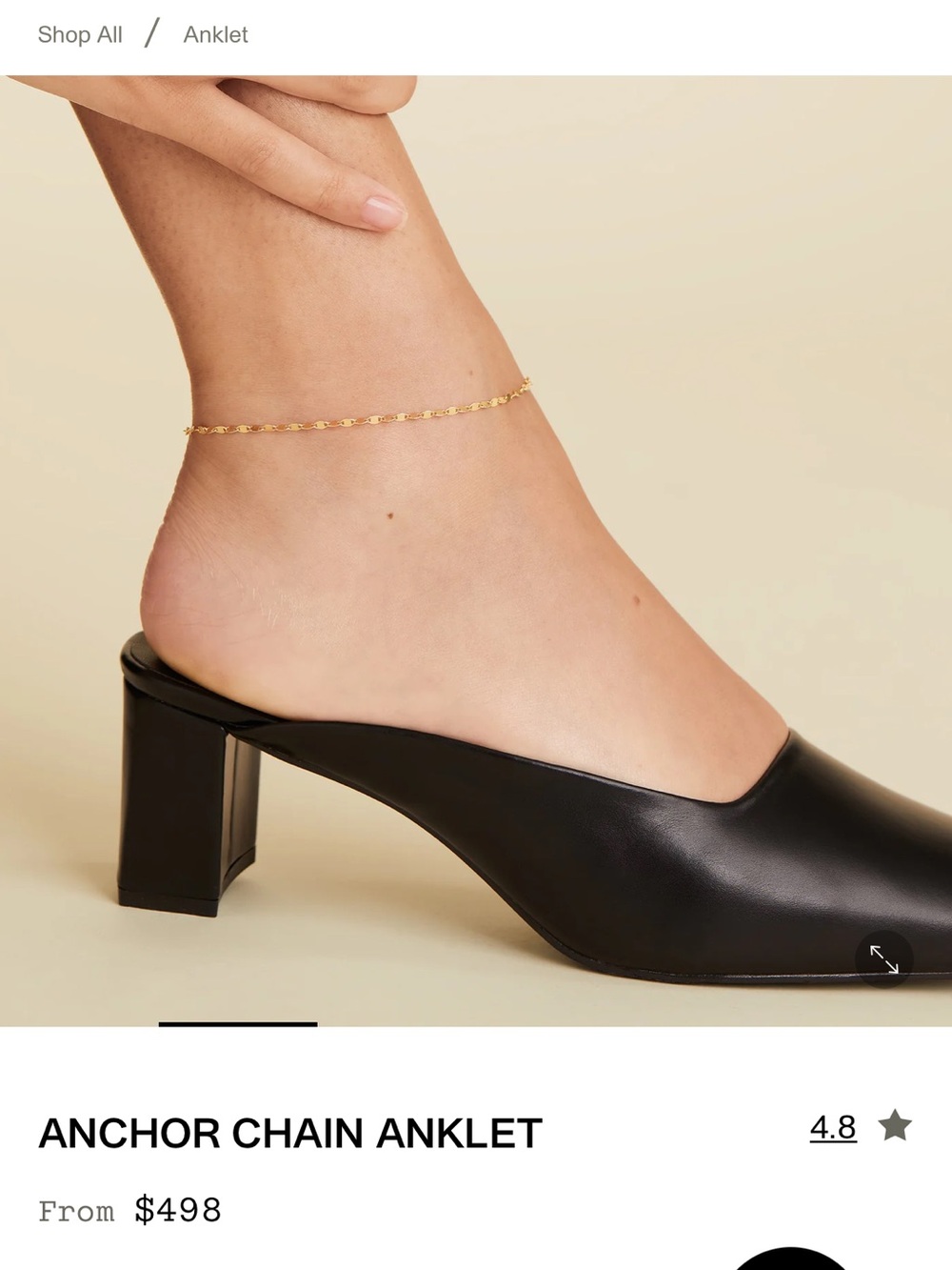 Mejuri Anchor Chain Anklet